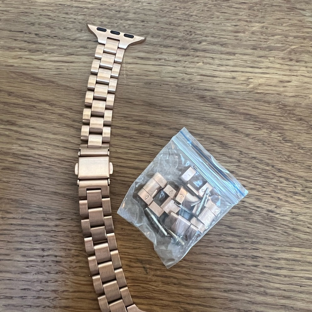 Rose Gold Metal Watch Band for Apple Watch